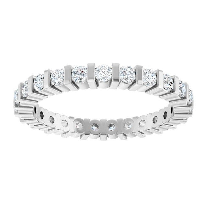 14K Yellow Or White Gold Round 2 Mm Vs, F+  Polished 3/4 Ctw Lab-Grown Diamond Eternity Band Size 7