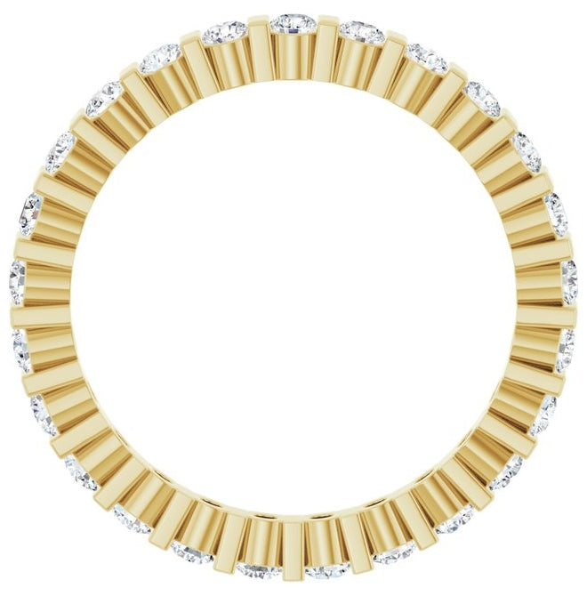 14K Yellow Or White Gold Round 2 Mm Vs, F+  Polished 3/4 Ctw Lab-Grown Diamond Eternity Band Size 7