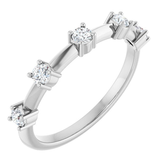 14K Yellow Or White Gold Round 2.5 Mm Polished 1/3 Ctw Lab-Grown Diamond Knife-Edge Anniversary Band
