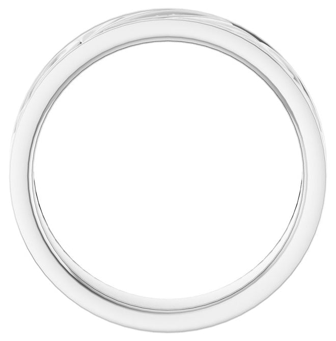14K White Gold Round 1.3 Mm Si2-Si3, G-H  Polished .02 Ctw Natural Diamond Band Size 10