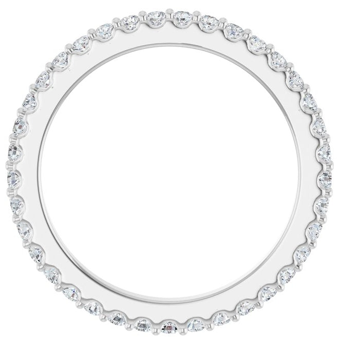 14K Yellow Or White Gold Round 1.5 Mm Vs, F+ Polished 1/2 Ctw Lab-Grown Diamond Eternity Band