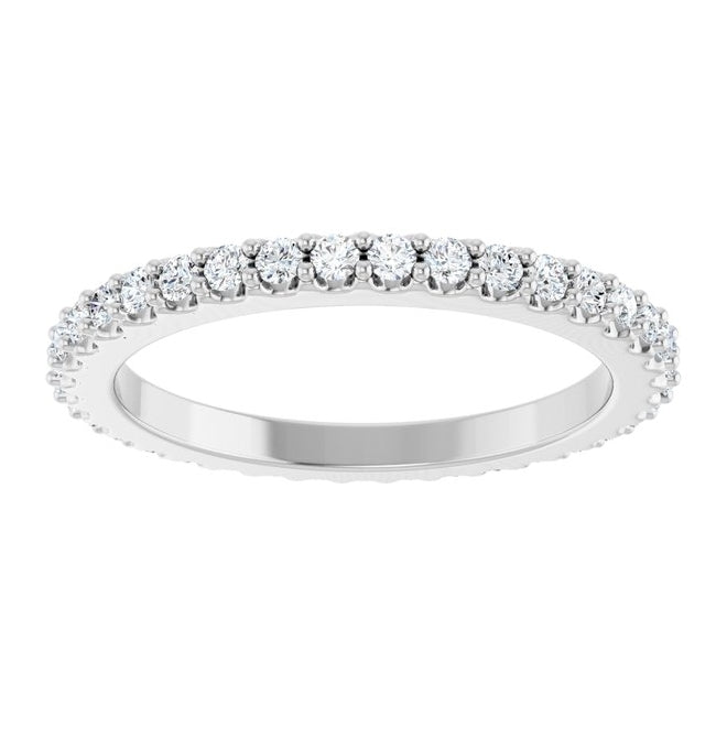 14K Yellow Or White Gold Round 1.5 Mm Vs, F+ Polished 1/2 Ctw Lab-Grown Diamond Eternity Band