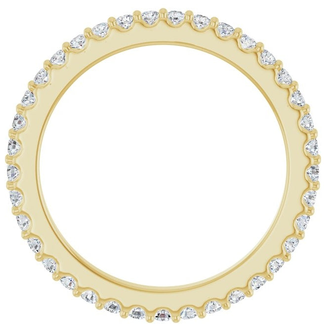 14K Yellow Or White Gold Round 1.5 Mm Vs, F+ Polished 1/2 Ctw Lab-Grown Diamond Eternity Band
