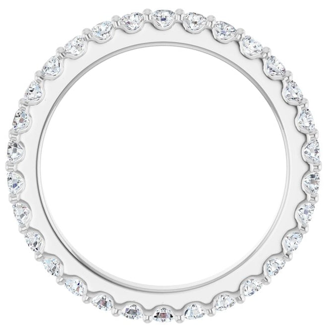 14K Yellow Or White Gold Round 2 Mm Vs, F+ Polished 3/4 Ctw Lab-Grown Diamond Eternity Band
