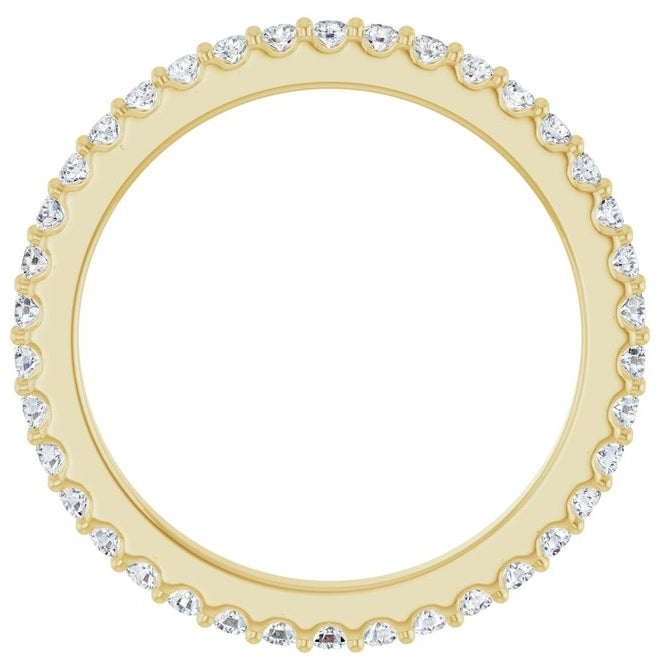14K Yellow Or White Gold Round 1.5 Mm Vs, F+ Polished 1/2 Ctw Lab-Grown Diamond Eternity Band