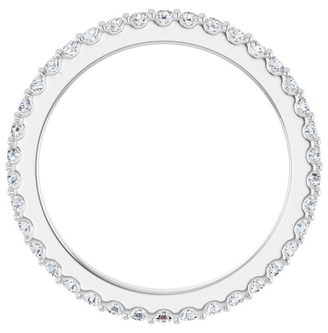 14K Yellow Or White Gold Round 1.5 Mm Vs, F+ Polished 1/2 Ctw Lab-Grown Diamond Eternity Band