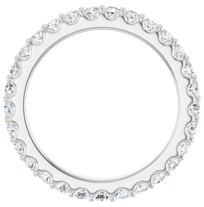 14K Yellow Or White Gold Round 2 Mm Vs, F+ Polished 3/4 Ctw Lab-Grown Diamond Eternity Band