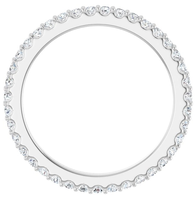 14K Yellow Or White Gold Round 1.5 Mm Vs, F+ Polished 1/2 Ctw Lab-Grown Diamond Eternity Band