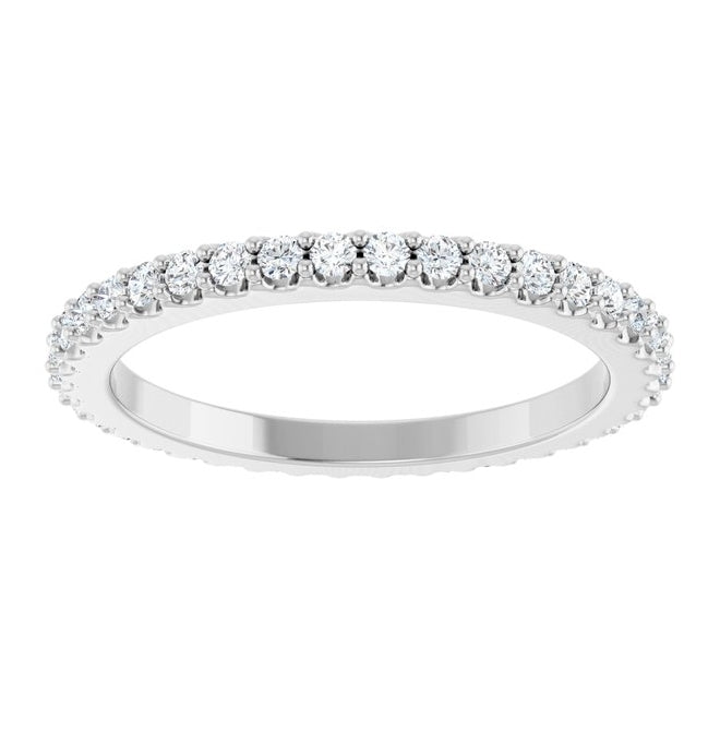 14K Yellow Or White Gold Round 1.5 Mm Vs, F+ Polished 1/2 Ctw Lab-Grown Diamond Eternity Band