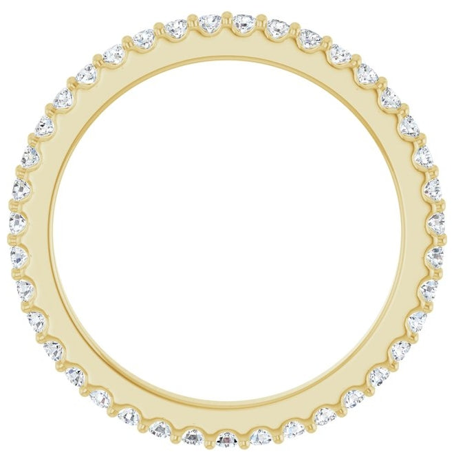 14K Yellow Or White Gold Round 1.5 Mm Vs, F+ Polished 1/2 Ctw Lab-Grown Diamond Eternity Band