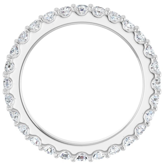 14K Yellow Or White Gold Round 2 Mm Vs, F+ Polished 3/4 Ctw Lab-Grown Diamond Eternity Band