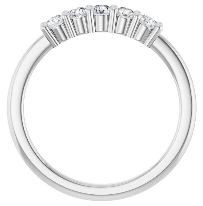 14K Yellow Or White Gold Round 2.5 Mm Polished 1/3 Ctw Lab-Grown Diamond Anniversary Band