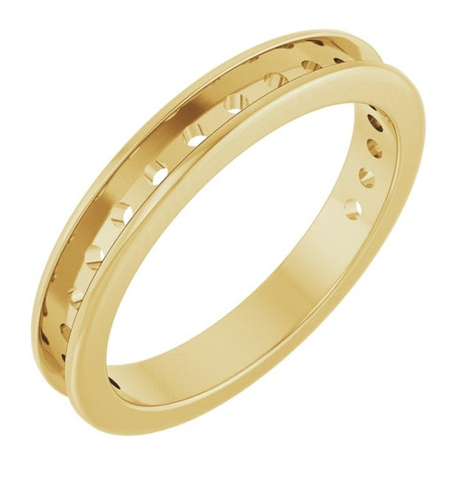 14K Yellow Or White Gold Round Si2-Si3, G-H Polished Natural Diamond Anniversary Band