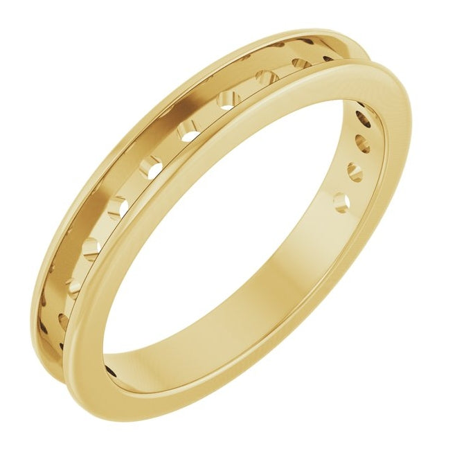 14K Yellow Or White Gold Mm Vs, F+ Polished  Lab-Grown Diamond Anniversary Band