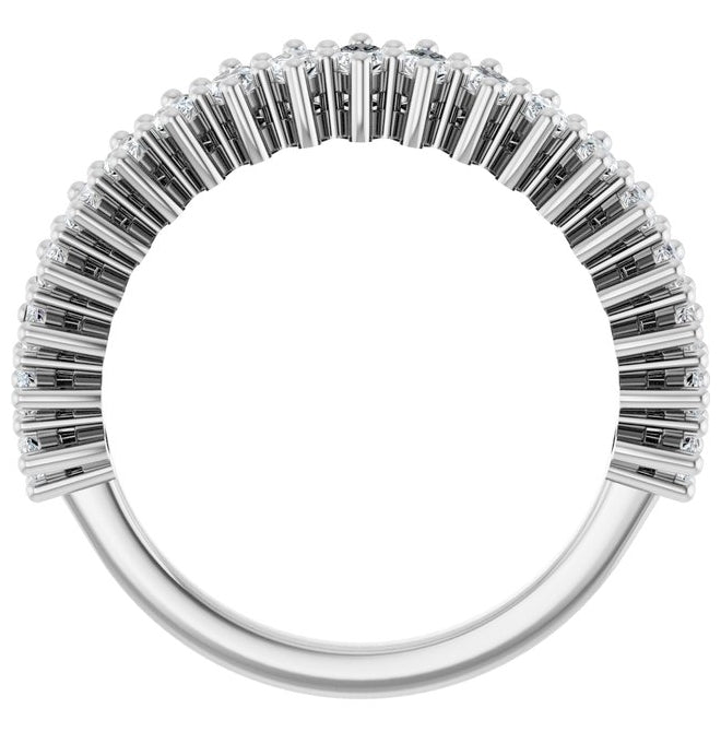 14K Yellow Or White Gold Marquise 4 X 2 Mm Polished 1 1/5 Ctw Lab-Grown Diamond Anniversary Band Size 7