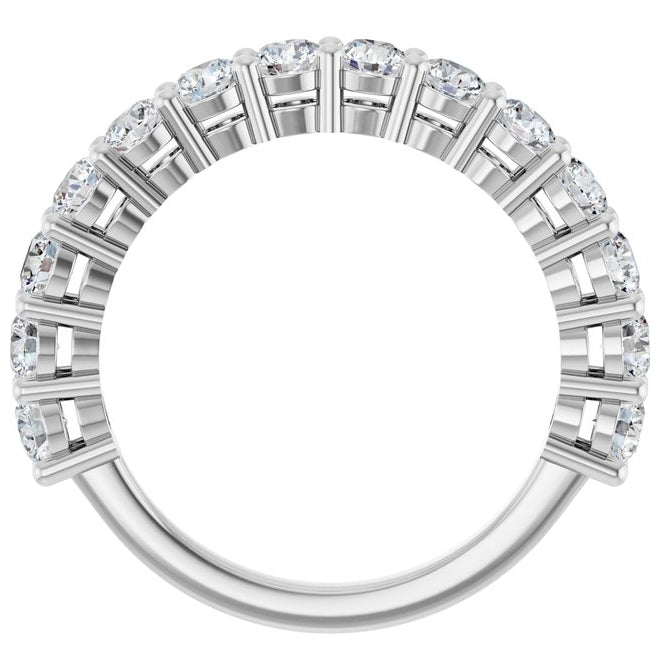 14K Yellow Or White Gold Round 3 Mm Polished 1 1/4 Ctw Lab-Grown Diamond Anniversary Band Size 7
