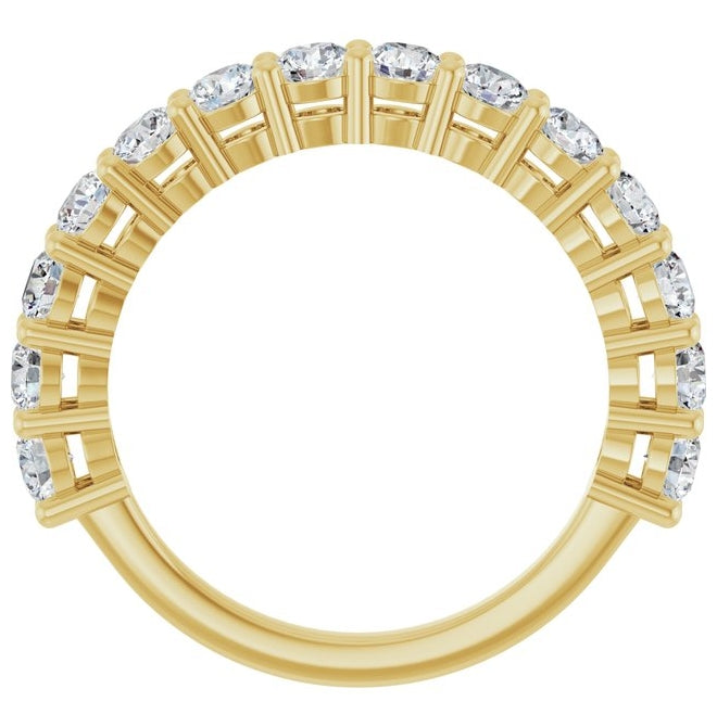 14K Yellow Or White Gold Round 3 Mm Polished 1 1/4 Ctw Lab-Grown Diamond Anniversary Band Size 7