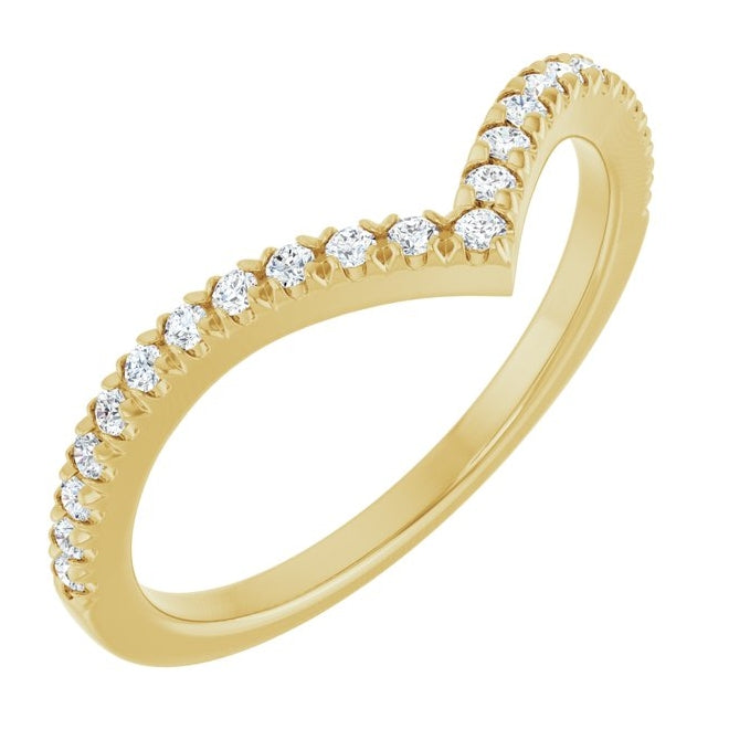 14K Yellow Or White Gold Round Polished Lab-Grown Diamond Contour Band Size 7