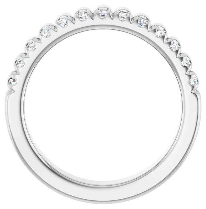 14K Yellow Or White Gold Round 2 Mm Polished 1/3 Ctw Lab-Grown Diamond Anniversary Band