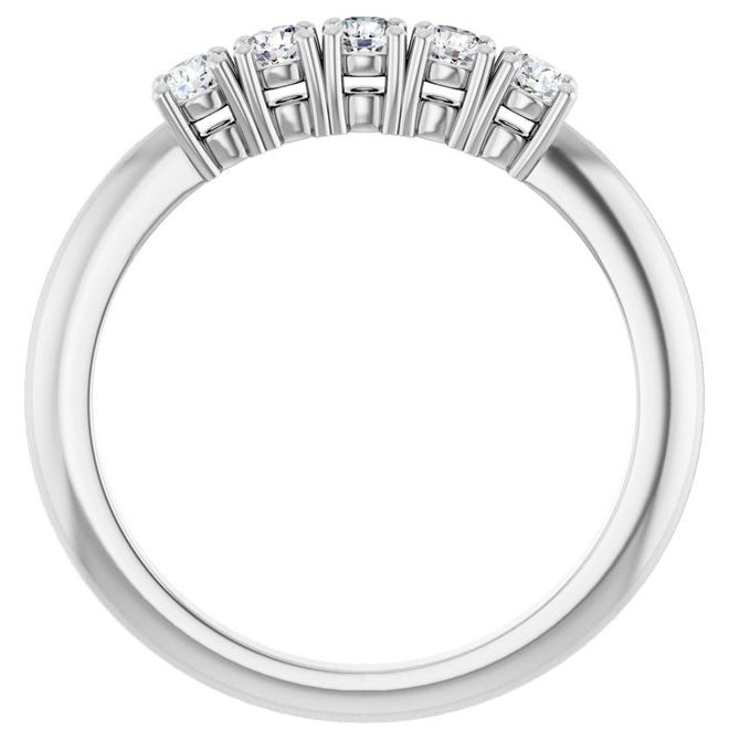 14K Yellow Or White Gold Round 2.5 Mm Polished 1/3 Ctw Lab-Grown Diamond Anniversary Band