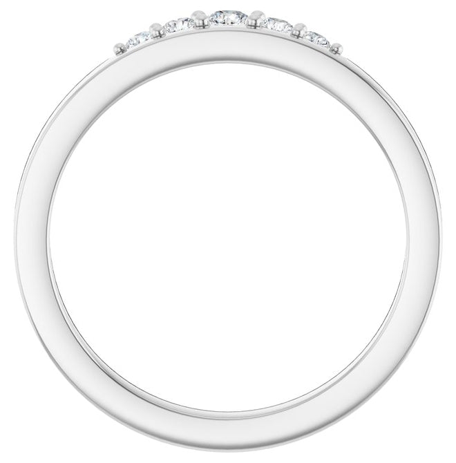 14K Yellow Or White Gold Round 2.5 Mm Polished 1/6 Ctw Lab-Grown Diamond Stackable Ring