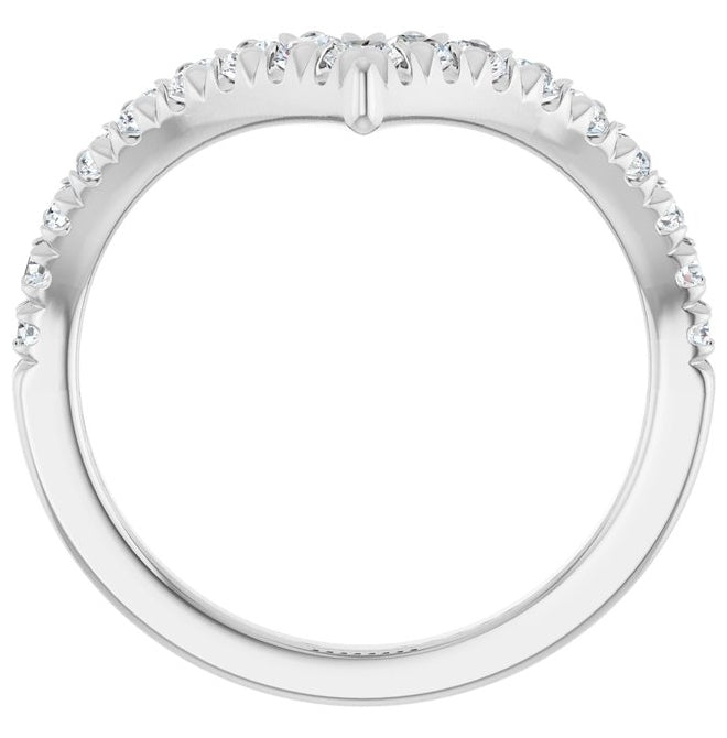 14K Yellow Or White Gold Polished 1/2 Ctw Lab-Grown Diamond Contour Band Size 7