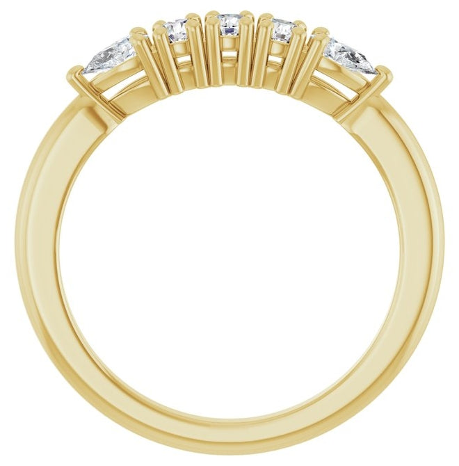 14K Yellow Or White Gold Round 2.5 Mm Polished 3/8 Ctw Lab-Grown Diamond Anniversary Band