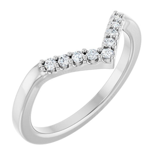 14K Yellow Or White Gold Round 1.5 Mm Polished 1/8 Ctw Lab-Grown Diamond Contour Band Size 7