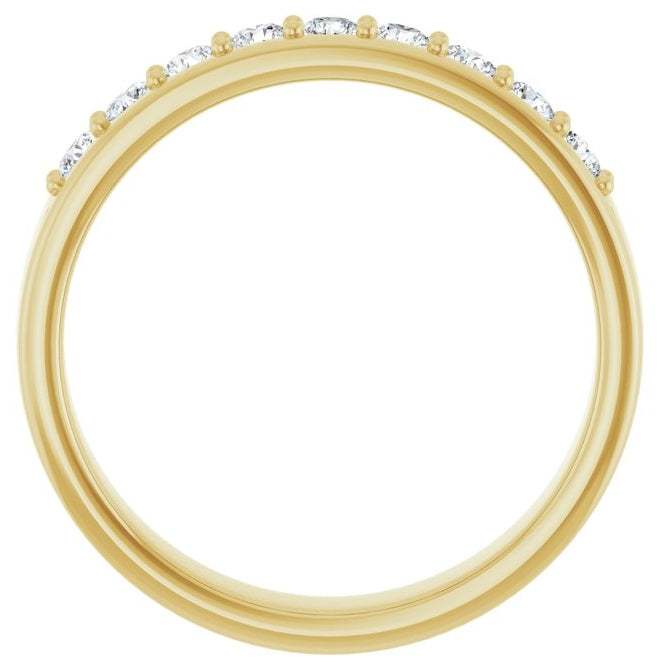 14K Yellow Or White Gold Round 2.5 Mm Polished 1/2 Ctw Lab-Grown Diamond Flat Band