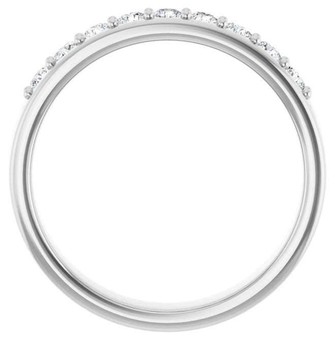14K Yellow Or White Gold Round 2.5 Mm Polished 1/2 Ctw Lab-Grown Diamond Flat Band