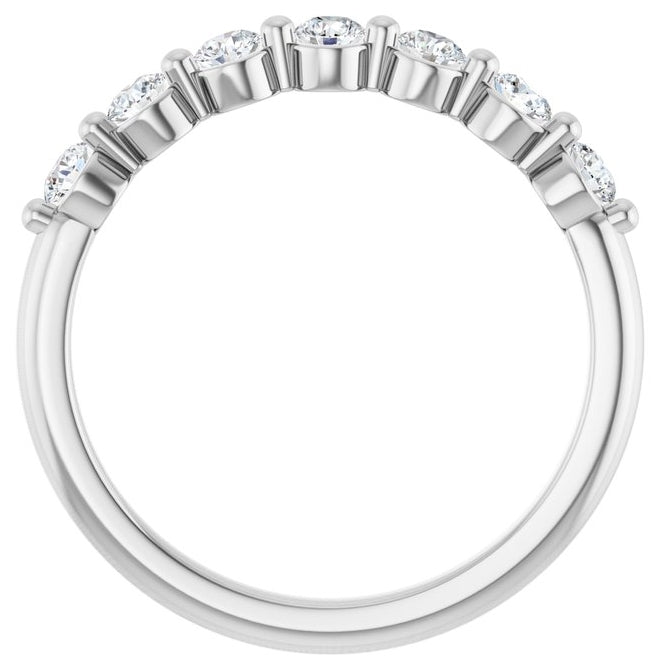 14K Yellow Or White Gold Round 2.5 Mm Polished 3/8 Ctw Lab-Grown Diamond Anniversary Band Size 7