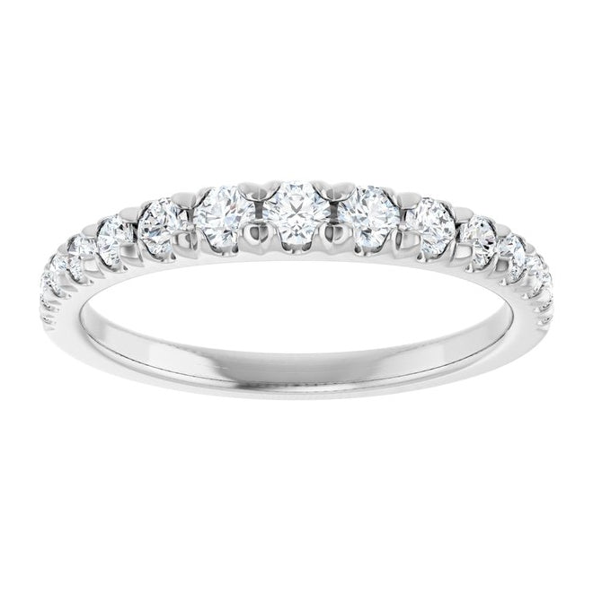 14K Yellow Or White Gold Round 2.5 Mm Polished 3/8 Ctw Lab-Grown Diamond Anniversary Band