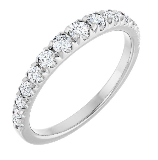14K Yellow Or White Gold Round 2.5 Mm Polished 3/8 Ctw Lab-Grown Diamond Anniversary Band