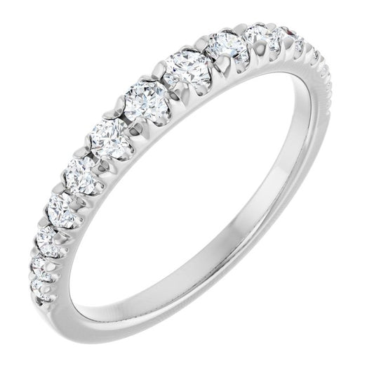 14K Yellow Or White Gold Round 2.5 Mm Polished 3/8 Ctw Lab-Grown Diamond Anniversary Band