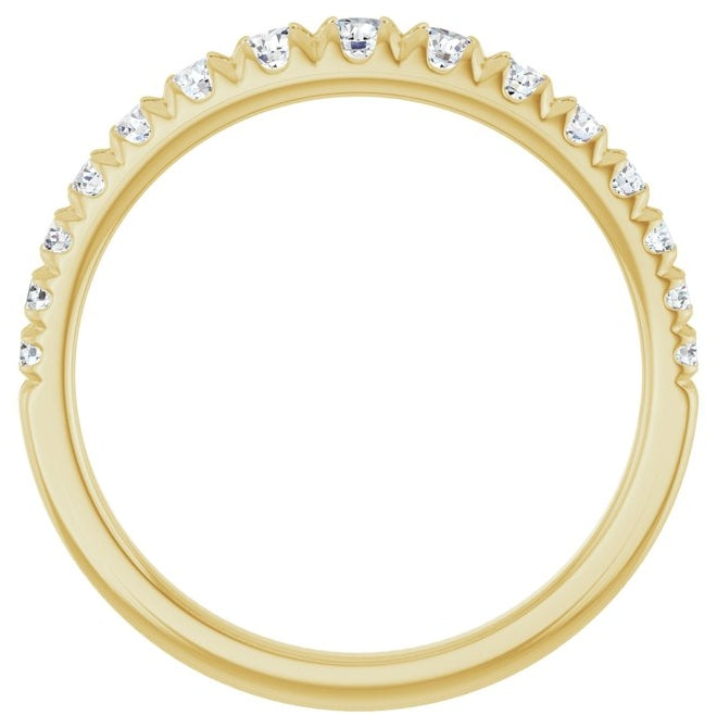 14K Yellow Or White Gold Round 2.5 Mm Polished 3/8 Ctw Lab-Grown Diamond Anniversary Band
