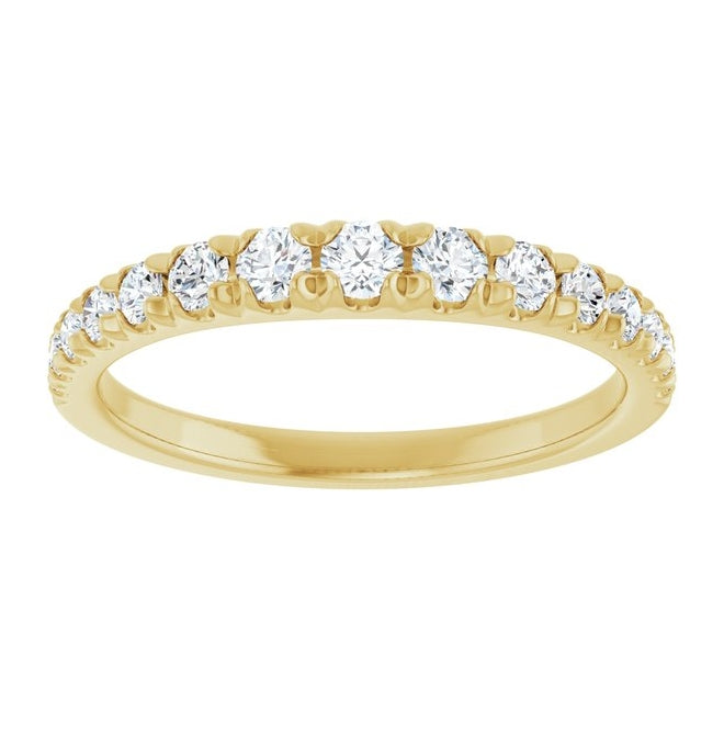 14K Yellow Or White Gold Round 2.5 Mm Polished 3/8 Ctw Lab-Grown Diamond Anniversary Band