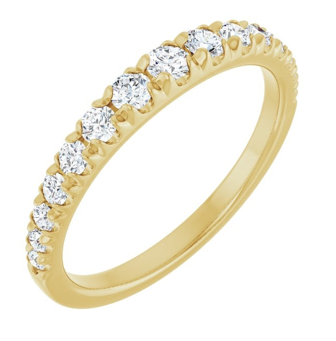 14K Yellow Or White Gold Round 2.5 Mm Polished 3/8 Ctw Lab-Grown Diamond Anniversary Band