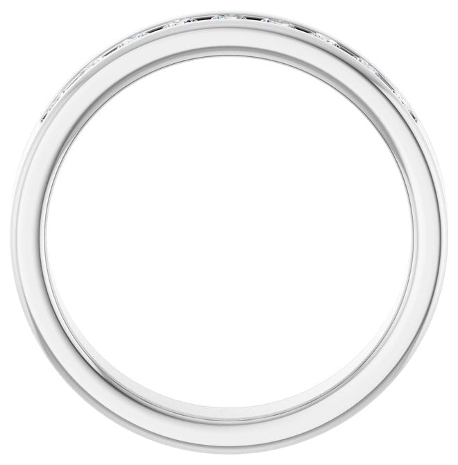 14K Yellow Or White Gold  Round  2.5 Mm Vs, F+  Polished 1/2 Ctw Lab-Grown Diamond Band