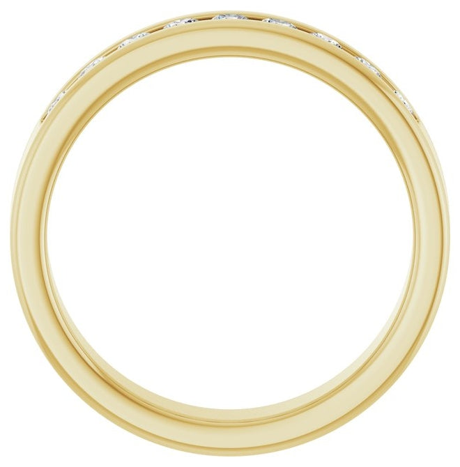 14K Yellow Or White Gold  Round  2.5 Mm Vs, F+  Polished 1/2 Ctw Lab-Grown Diamond Band