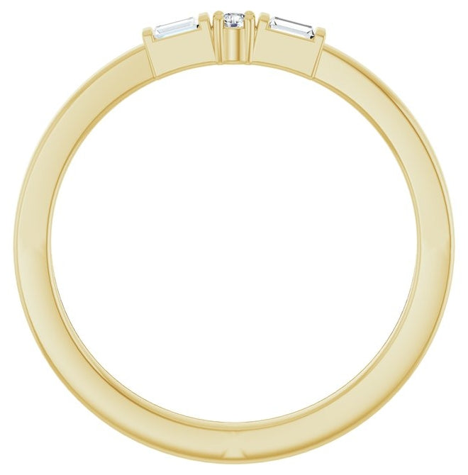 14K Yellow Or White Gold Round 1.7 Mm Polished .08 Ctw Natural Diamond Stackable Ring
