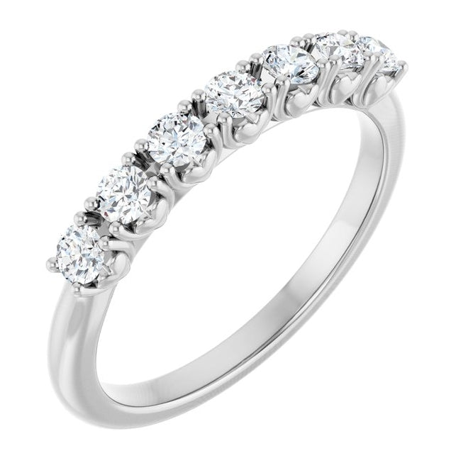 14K Yellow Or White Gold Round 2.5 Mm Polished 3/8 Ctw Lab-Grown Diamond Anniversary Band