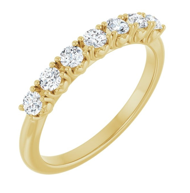 14K Yellow Or White Gold Round 2.5 Mm Polished 3/8 Ctw Lab-Grown Diamond Anniversary Band