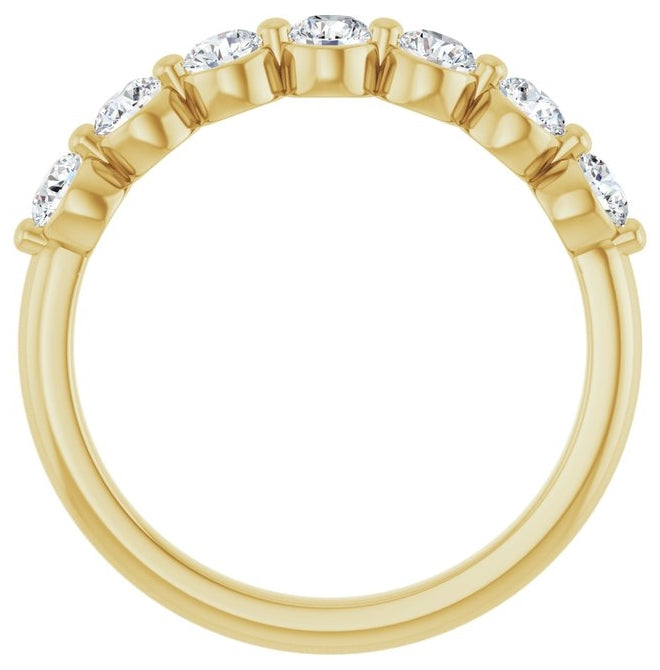 14K Yellow Or White Gold Round 3 Mm Polished 5/8 Lab-Grown Diamond Anniversary Band