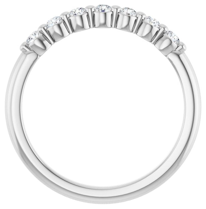 14K Yellow Or White Gold Round 2 Mm Polished 1/5 Lab-Grown Diamond Anniversary Band