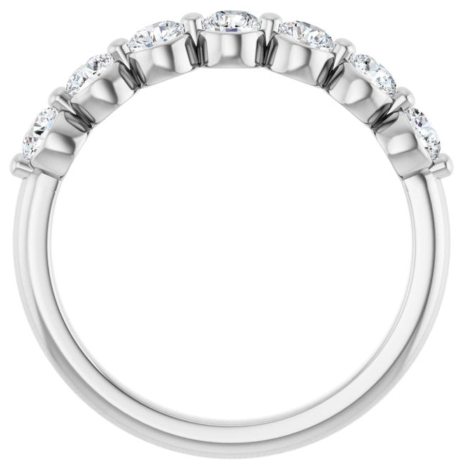 14K Yellow Or White Gold Round 3 Mm Polished 5/8 Lab-Grown Diamond Anniversary Band