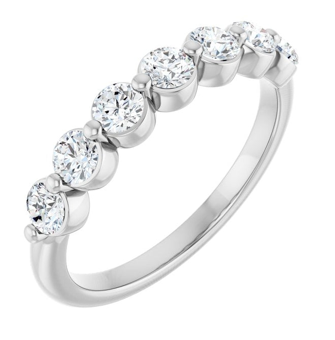 14K Yellow Or White Gold Round 3 Mm Polished 5/8 Lab-Grown Diamond Anniversary Band