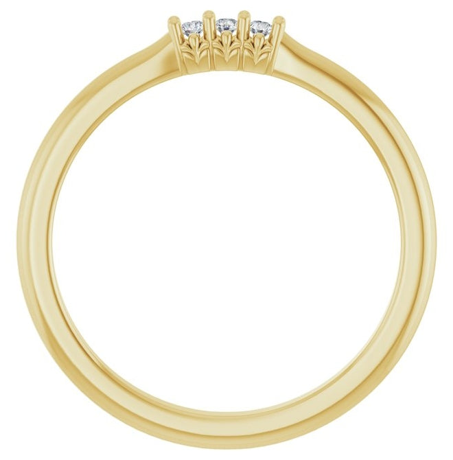 14K Yellow Or White Gold Round 2.5 Mm Polished 1/5 Ctw Natural Diamond Anniversary Band Size 7