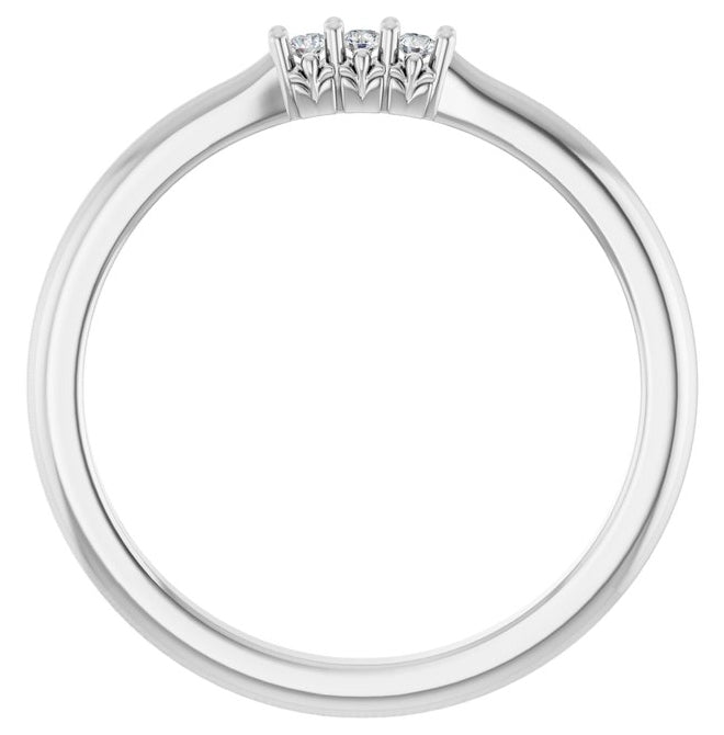 14K Yellow Or White Gold Round 2.5 Mm Polished 1/5 Ctw Natural Diamond Anniversary Band Size 7