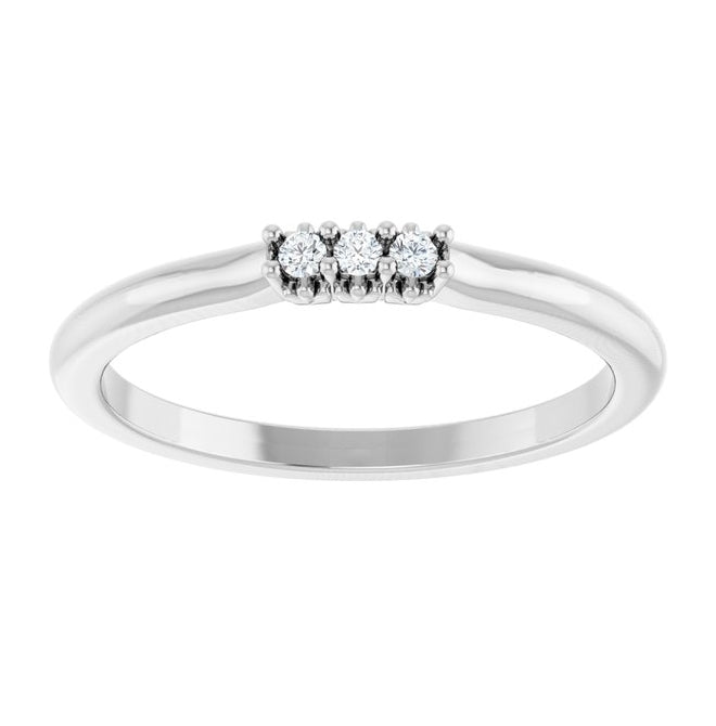 14K Yellow Or White Gold Round 2.5 Mm Polished 1/5 Ctw Lab-Grown Diamond Anniversary Band Size 7
