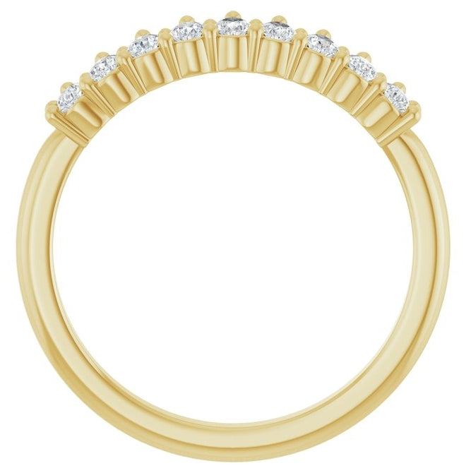 14K Yellow Or White Gold Pear 3 X 2 Mm Polished 3/4 Ctw Lab-Grown Diamond Anniversary Band